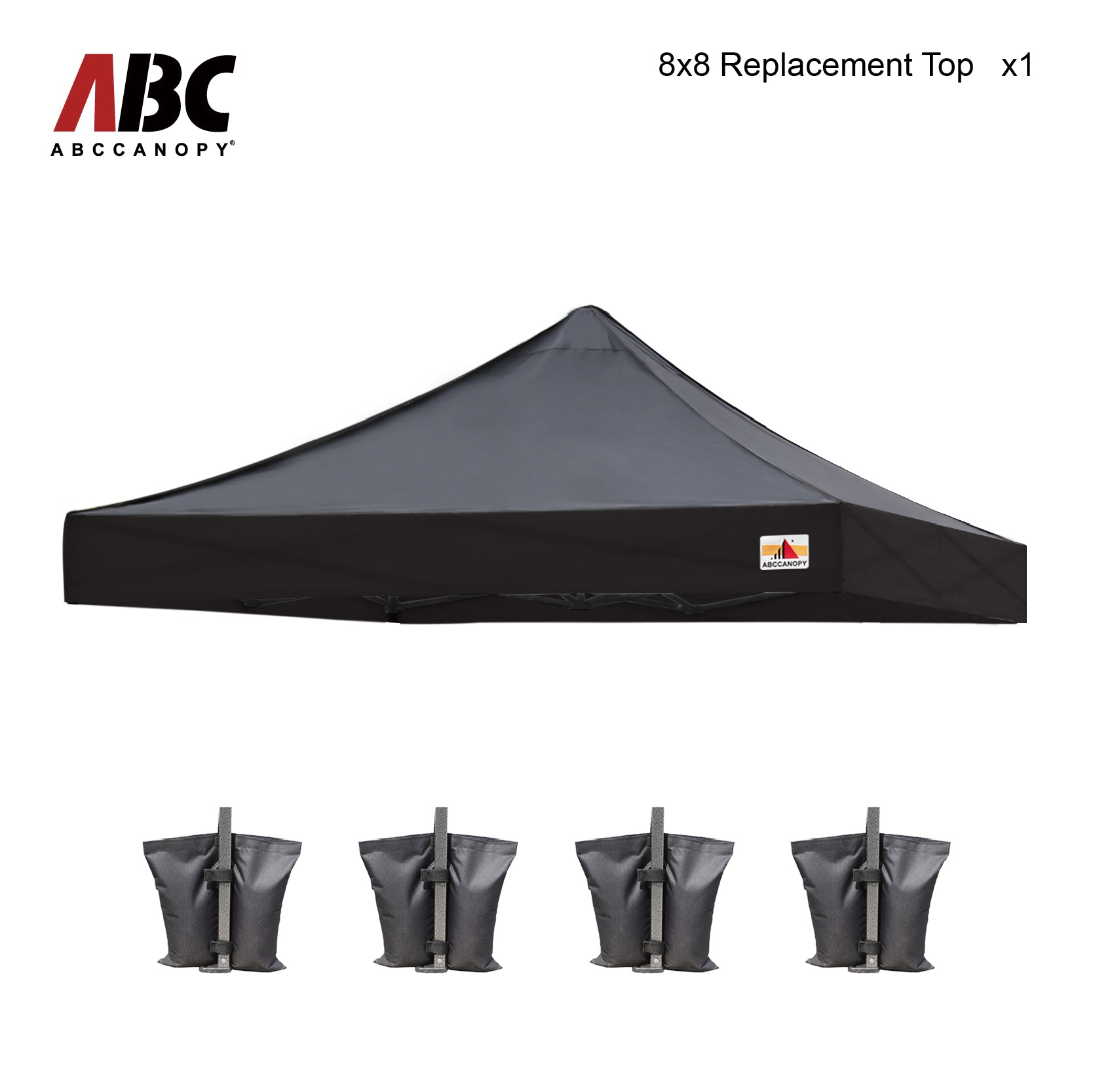 ABCCANOPY Top cover for 8x8 canopy 4 extra weight bags