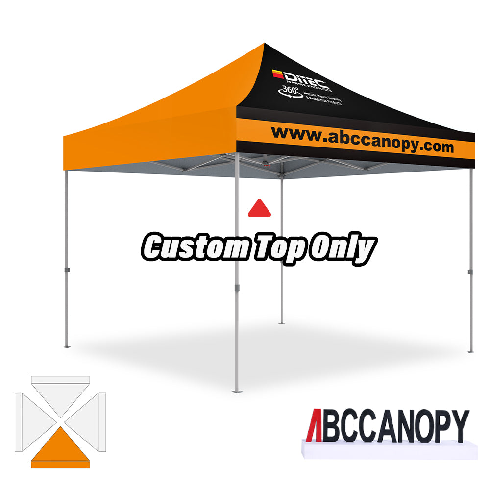 ABCCANOPY Custom Canopy Top with Logo for 8x8/10x10/10x15/10x20 Pop Up Tents