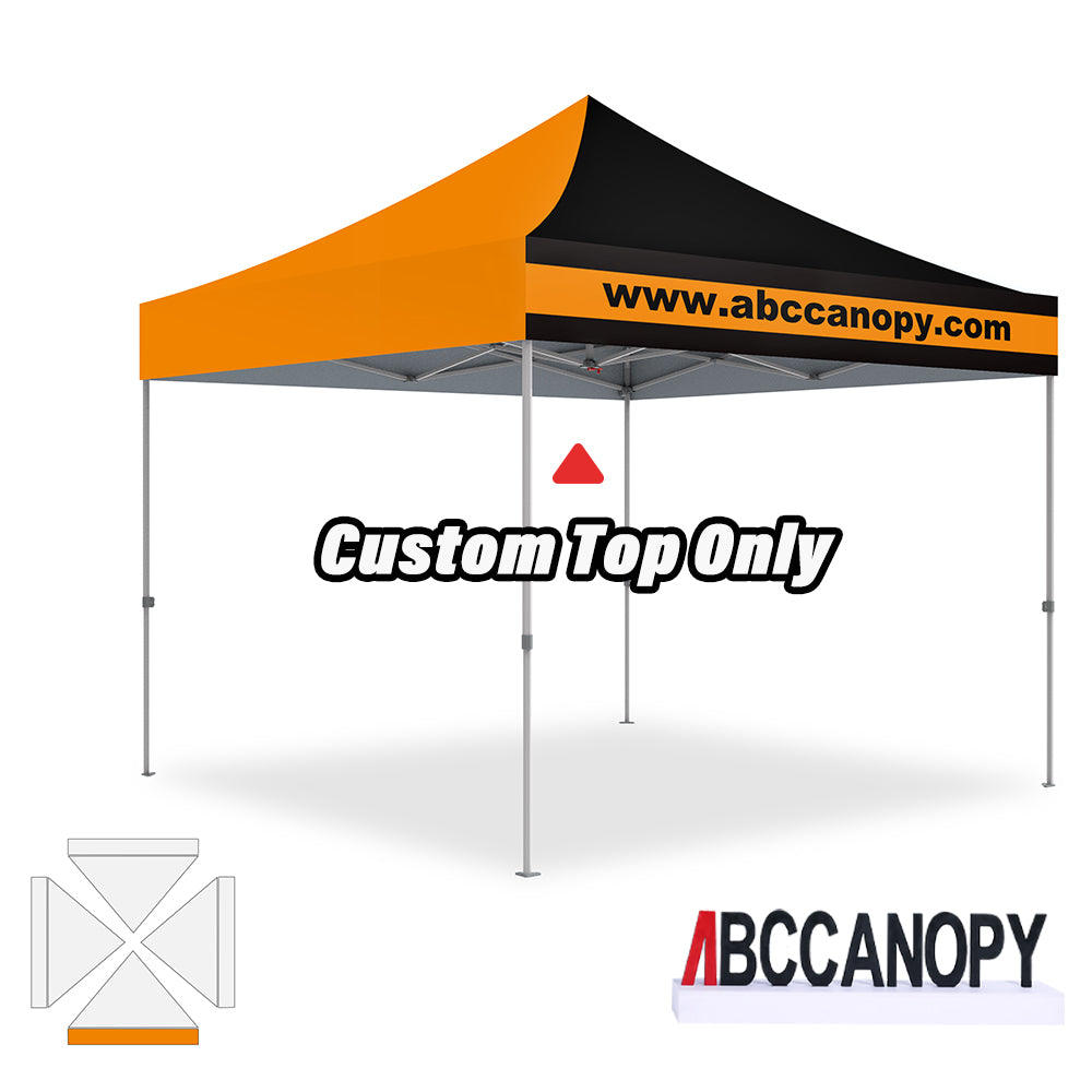 ABCCANOPY Custom Canopy Top with Logo for 8x8/10x10/10x15/10x20 Pop Up Tents