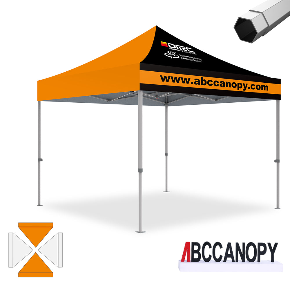 ABCCANOPY Custom Canopy Tent 8x8/10x10/10x15/10x20 Heavy Duty Pop Up Shelter (S2 Premium)