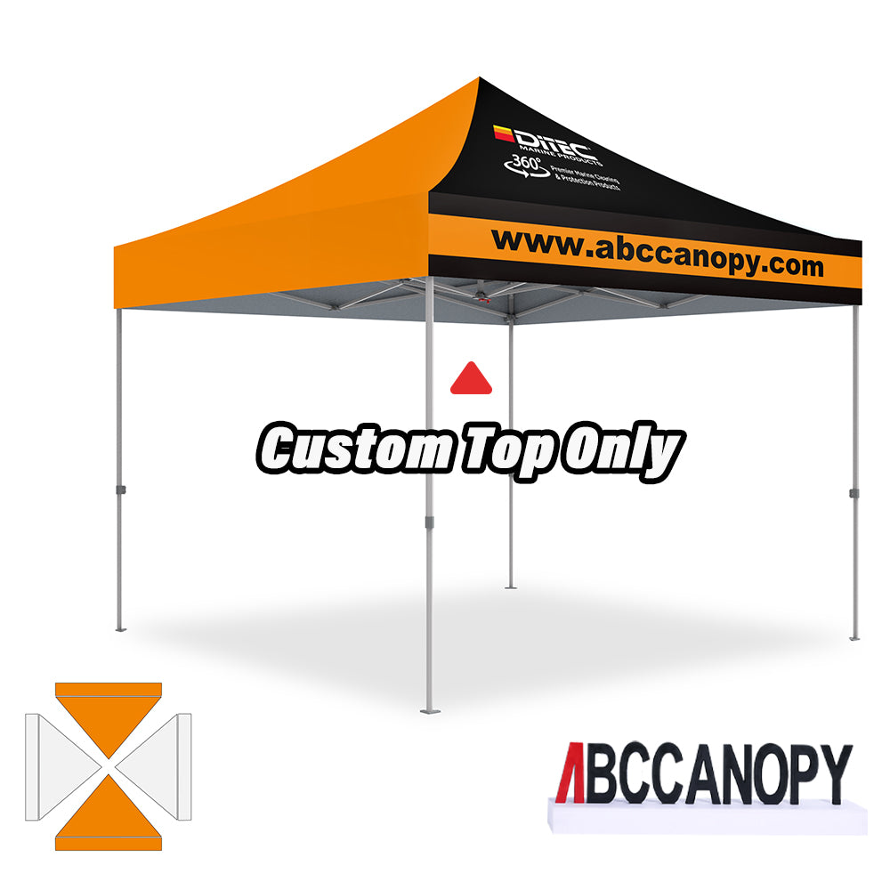 ABCCANOPY Custom Canopy Top with Logo for 8x8/10x10/10x15/10x20 Pop Up Tents