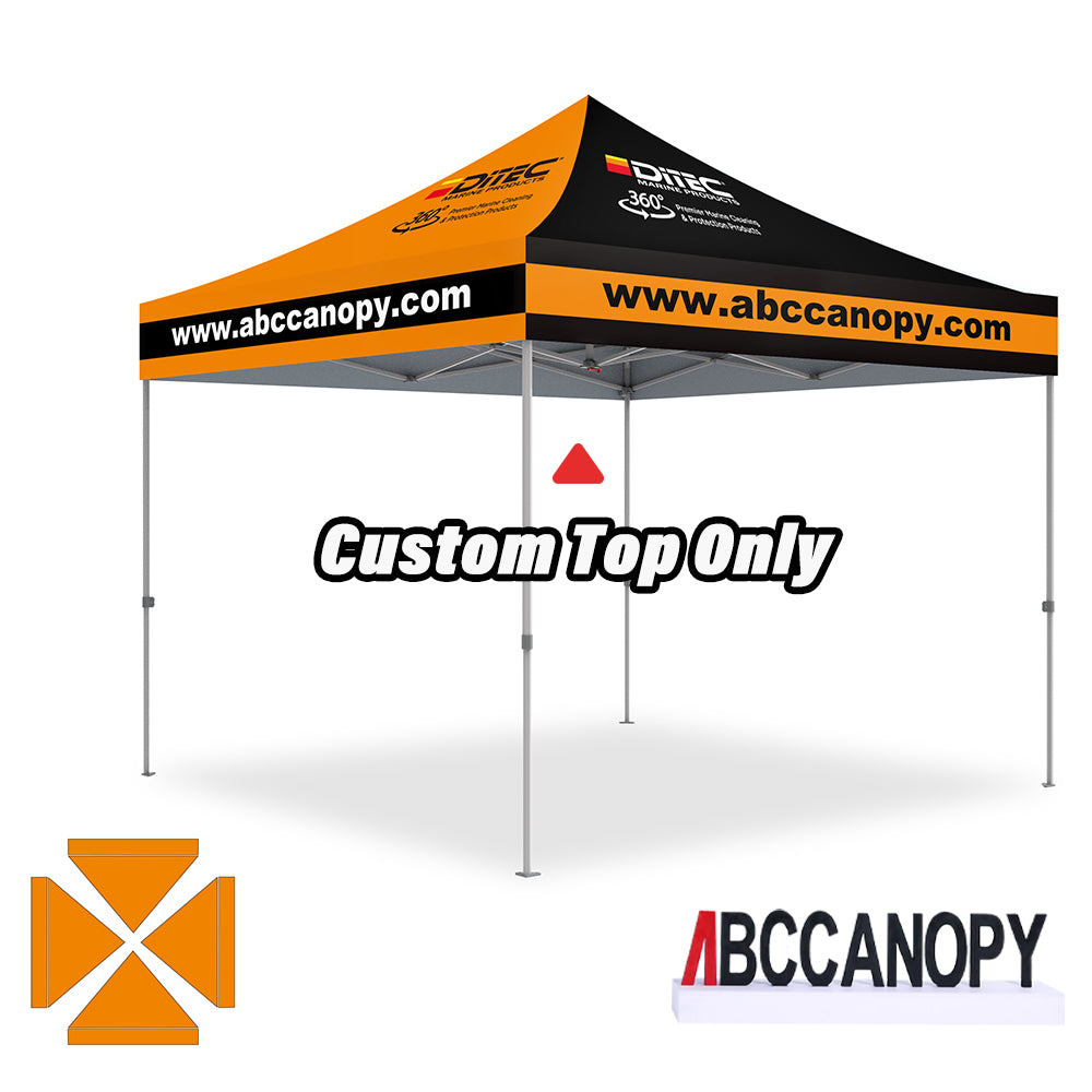 ABCCANOPY Custom Canopy Top with Logo for 8x8/10x10/10x15/10x20 Pop Up Tents