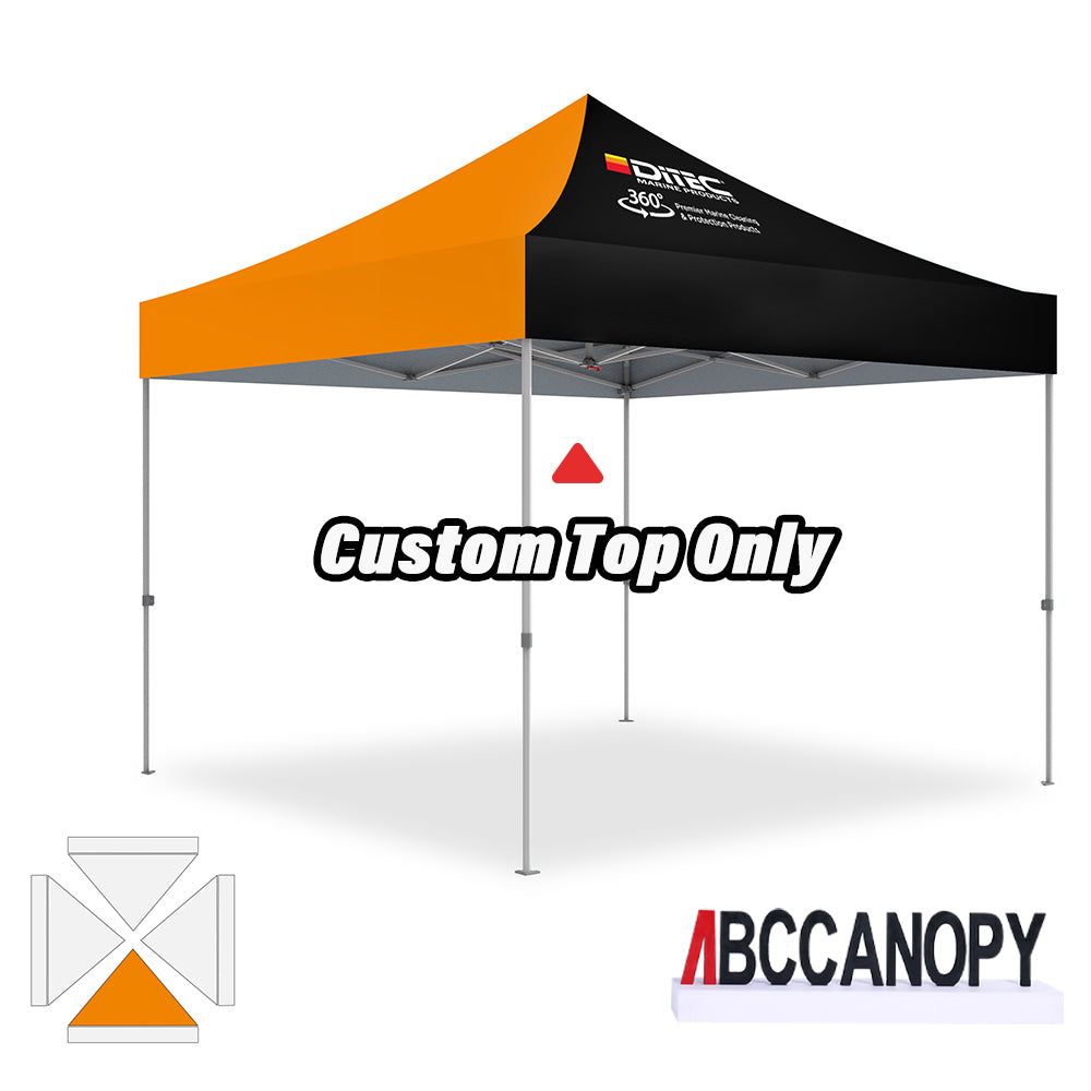 ABCCANOPY Custom Canopy Top with Logo for 8x8/10x10/10x15/10x20 Pop Up Tents