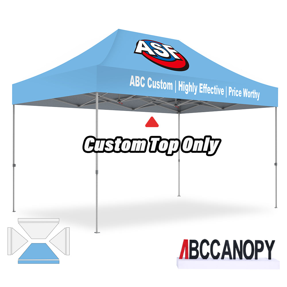 ABCCANOPY Custom Canopy Top with Logo for 8x8/10x10/10x15/10x20 Pop Up Tents