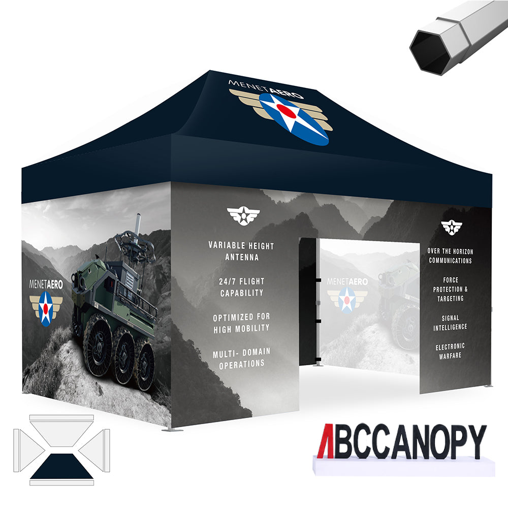 ABCCANOPY S2 Premium Heavy Duty Pop Up 10x10/10x15/10x20 Custom Canopy Tent