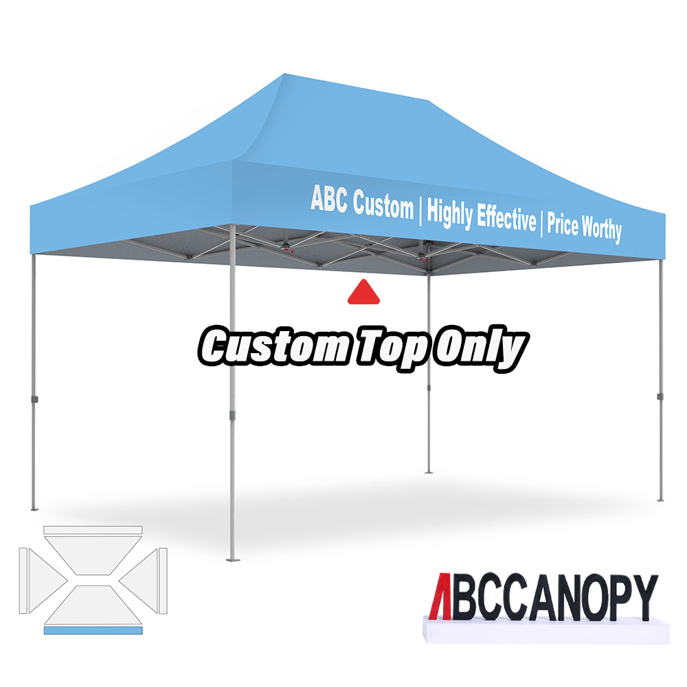 ABCCANOPY Custom Canopy Top with Logo for 8x8/10x10/10x15/10x20 Pop Up Tents