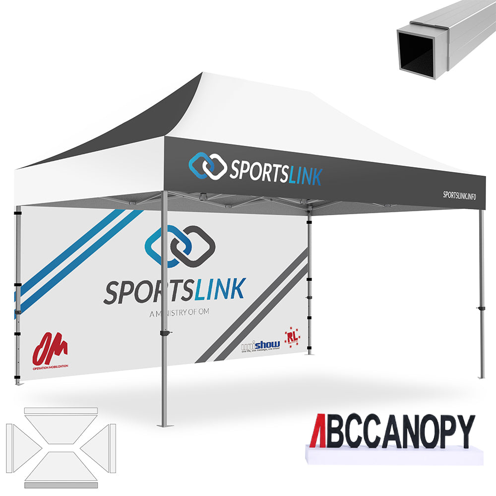 ABCCANOPY Custom Canopy Tent 10x10/10x15/10x20 Aluminum Pop Up Shelter (S3 Professional)