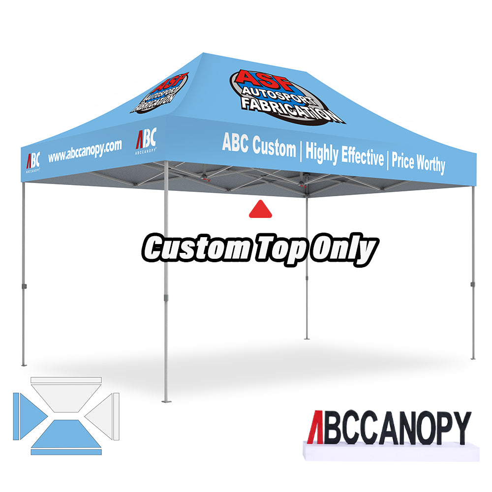 ABCCANOPY Custom Canopy Top with Logo for 8x8/10x10/10x15/10x20 Pop Up Tents