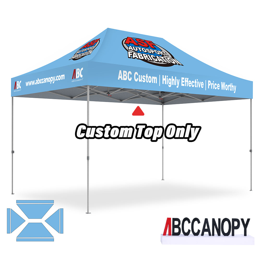 ABCCANOPY Custom Canopy Top with Logo for 8x8/10x10/10x15/10x20 Pop Up Tents