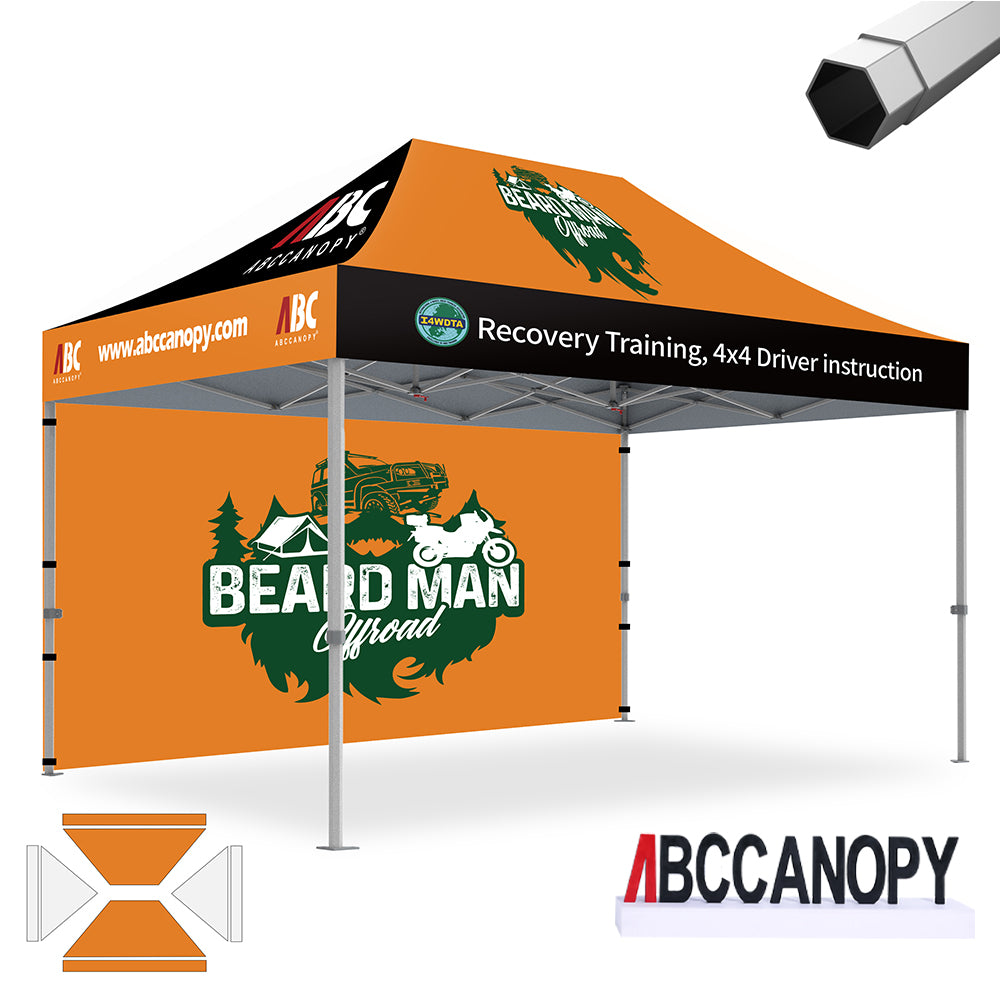 ABCCANOPY Custom Canopy Tent 10x10/10x15/10x20 Brand Union (S1 & S2 Premium)