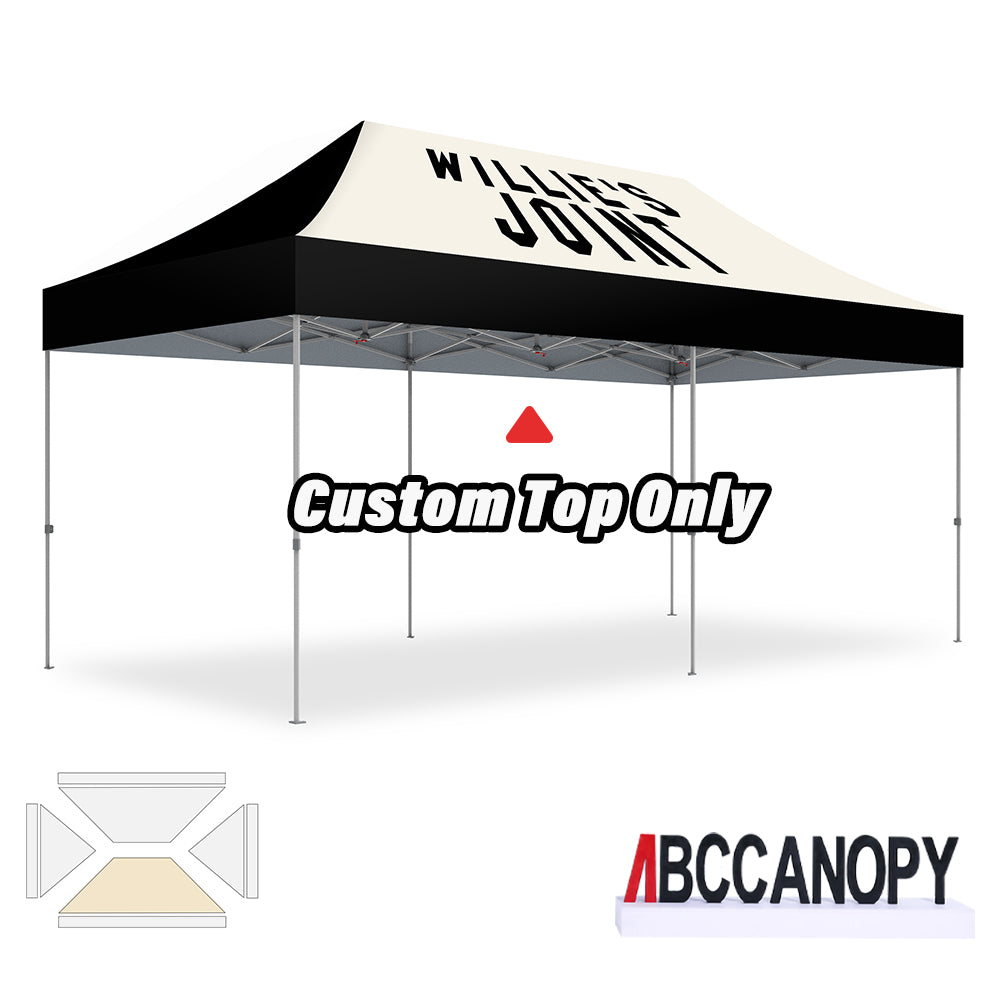 ABCCANOPY Custom Canopy Top with Logo for 8x8/10x10/10x15/10x20 Pop Up Tents