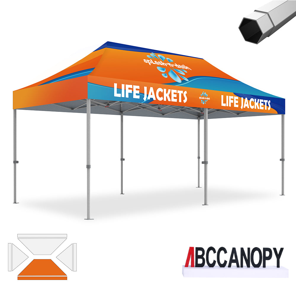 ABCCANOPY Custom Canopy Tent 8x8/10x10/10x15/10x20 Heavy Duty Pop Up Shelter (S2 Premium)