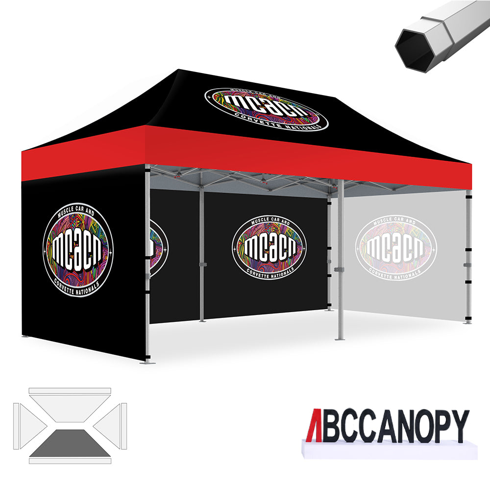 ABCCANOPY Custom Canopy Tent 8x8/10x10/10x15/10x20 Heavy Duty Pop Up Shelter (S2 Premium)