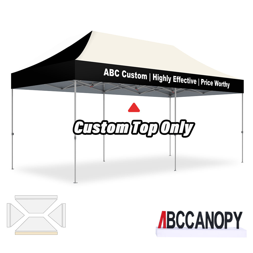 ABCCANOPY Custom Canopy Top with Logo for 8x8/10x10/10x15/10x20 Pop Up Tents