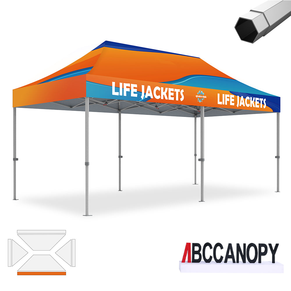 ABCCANOPY S2 Premium Heavy Duty Pop Up 10x10/10x15/10x20 Custom Canopy Tent