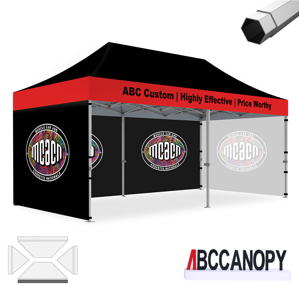 ABCCANOPY S2 Premium Heavy Duty Pop Up 10x10/10x15/10x20 Custom Canopy Tent