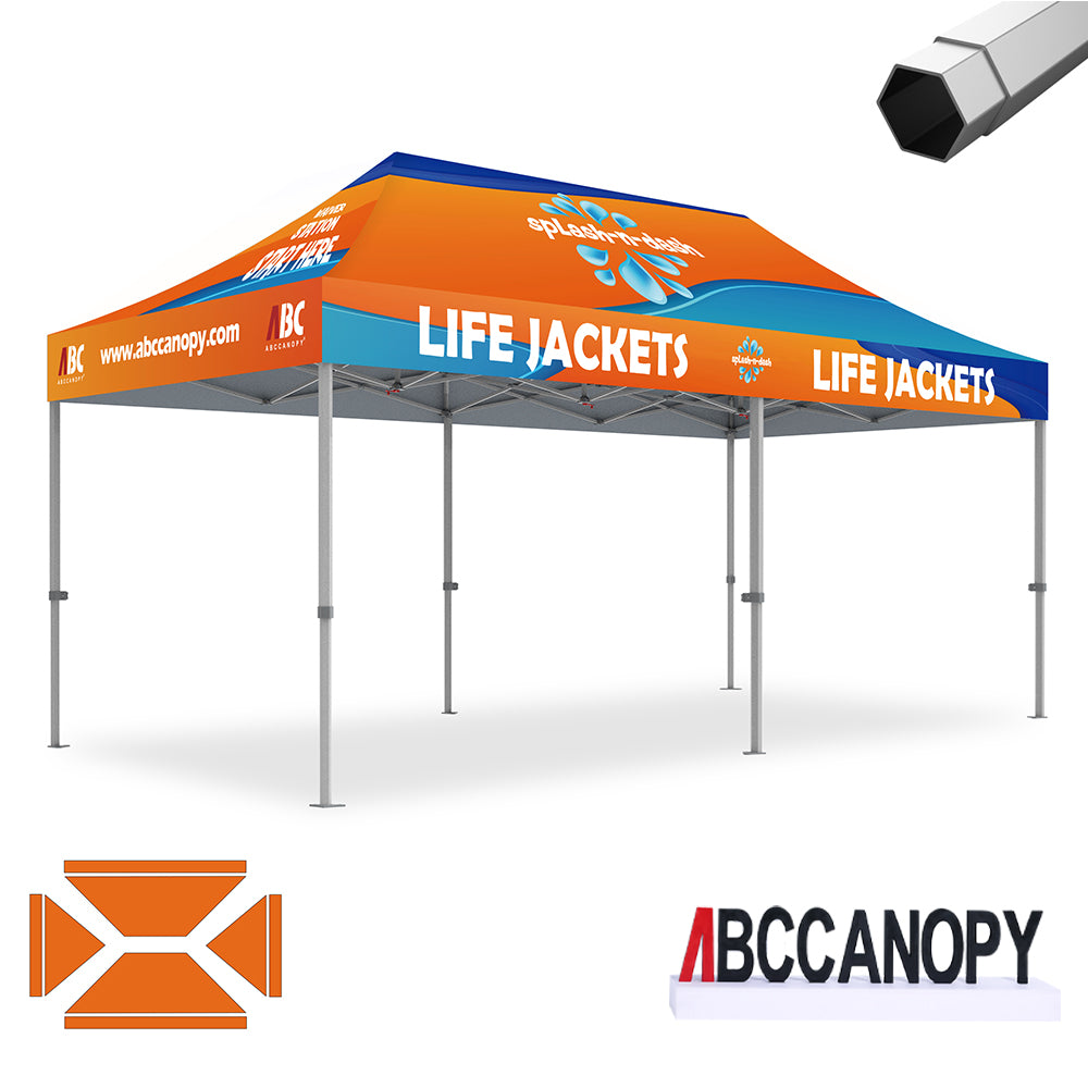 ABCCANOPY S2 Premium Heavy Duty Pop Up 10x10/10x15/10x20 Custom Canopy Tent