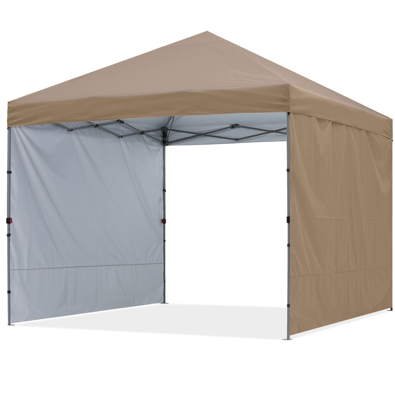 ABCCANOPY Patio Pop Up 6x6 Canopy Tent 8x8 base with grey store sun wall beach tent