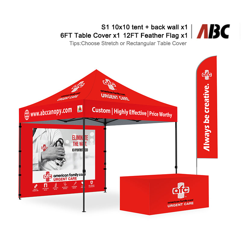 ABCCANOPY Custom Canopy 10x10 Full Case Vision Super Value Package (S1 Commercial)