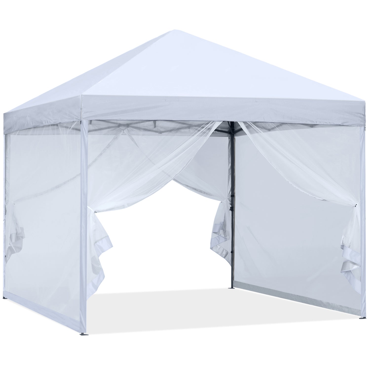 8x8/10x10 Outdoor Easy Pop up Canopy Tent with Netting Wall