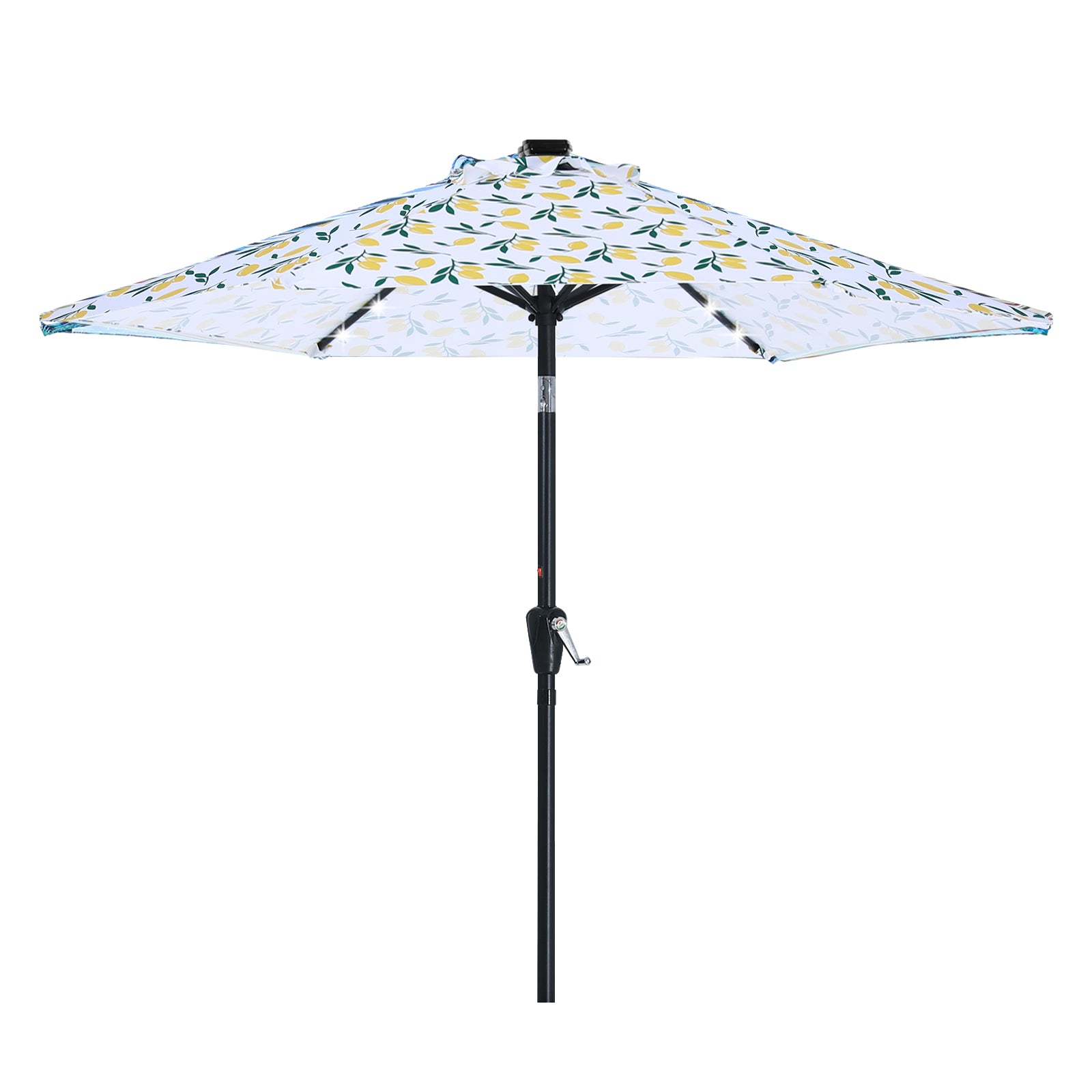 ABCCANOPY Outdoor Solar Patio Umbrella 7.5FT with 32 LED Lights 6 Ribs