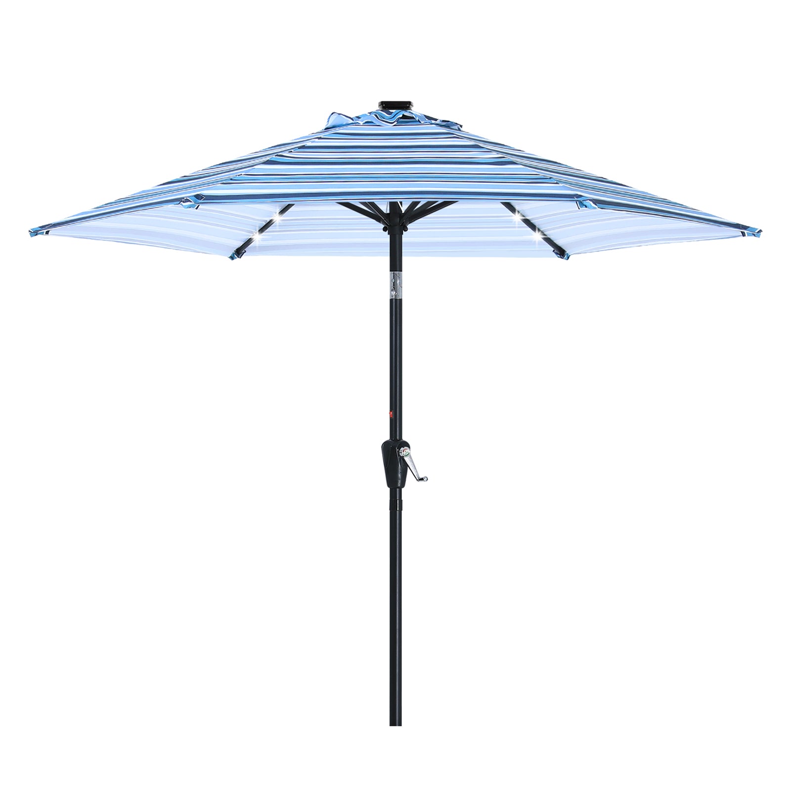 ABCCANOPY Outdoor Solar Patio Umbrella 7.5FT with 32 LED Lights 6 Ribs