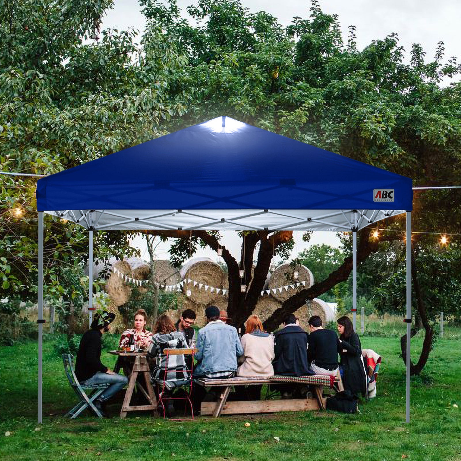 ABCCANOPY Durable Easy Pop up Canopy Tent 10x10 with LED Lights