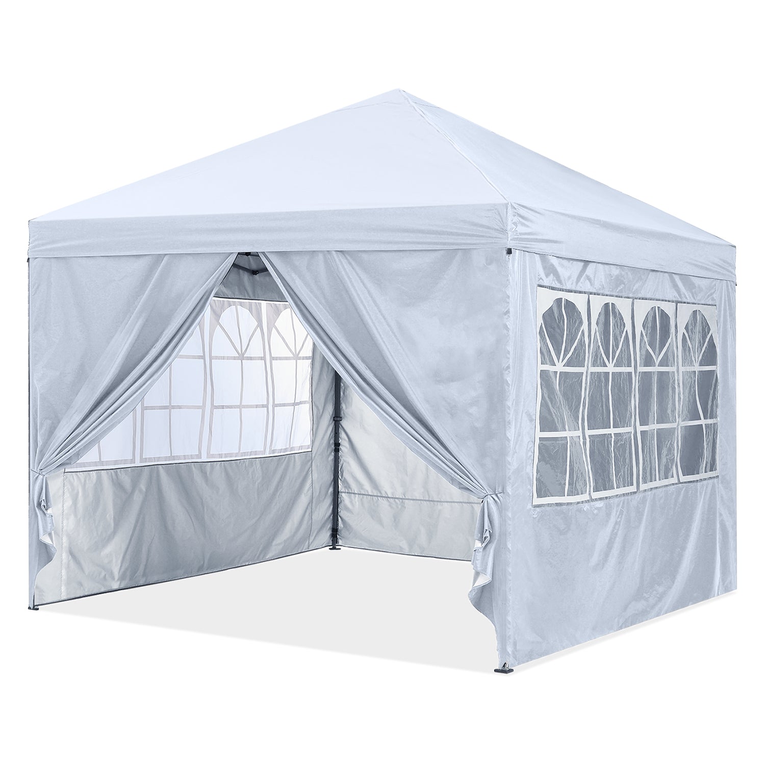 ABCCANOPY 10X10 Pop Up Canopy Tent Instant Shelter with Zipped Side Wall Church Window