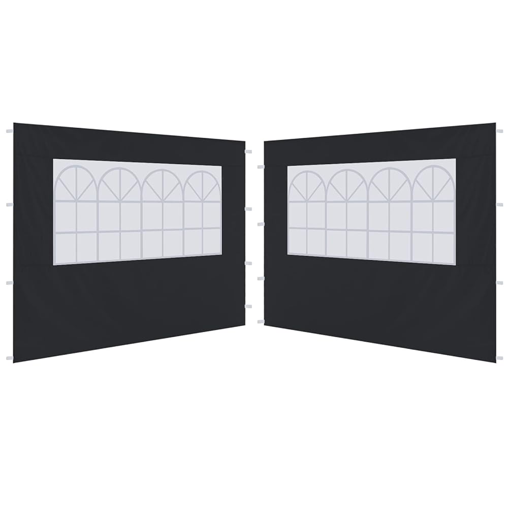 ABCCANOY 10X10 Canopy Sidewalls with Church Window (2 Packs)