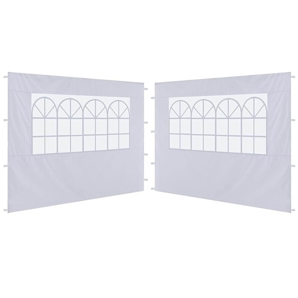 ABCCANOY 10X10 Canopy Sidewalls with Church Window (2 Packs)