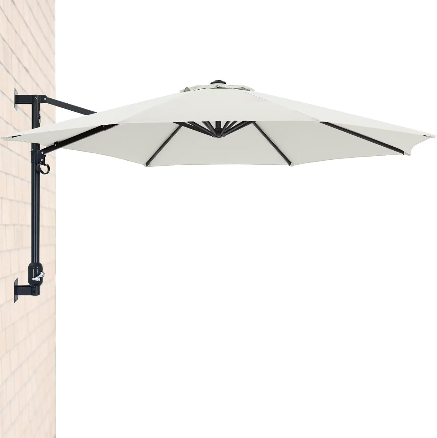 ABCCANOPY Patio Umbrella 10FT Wall Mount Outdoor Hanging Umbrella with Crank