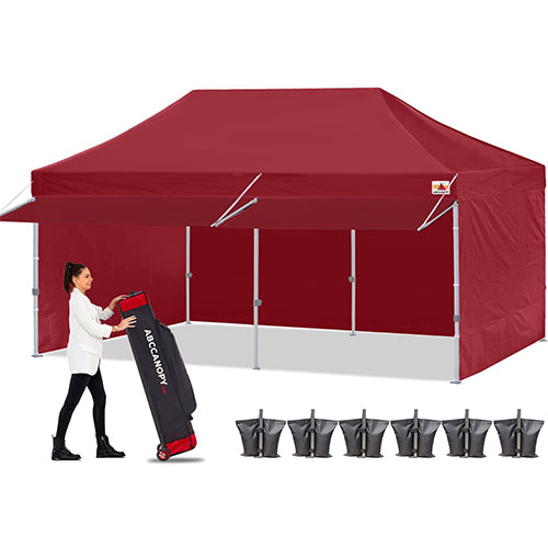 Pop up canopy outlet with awning