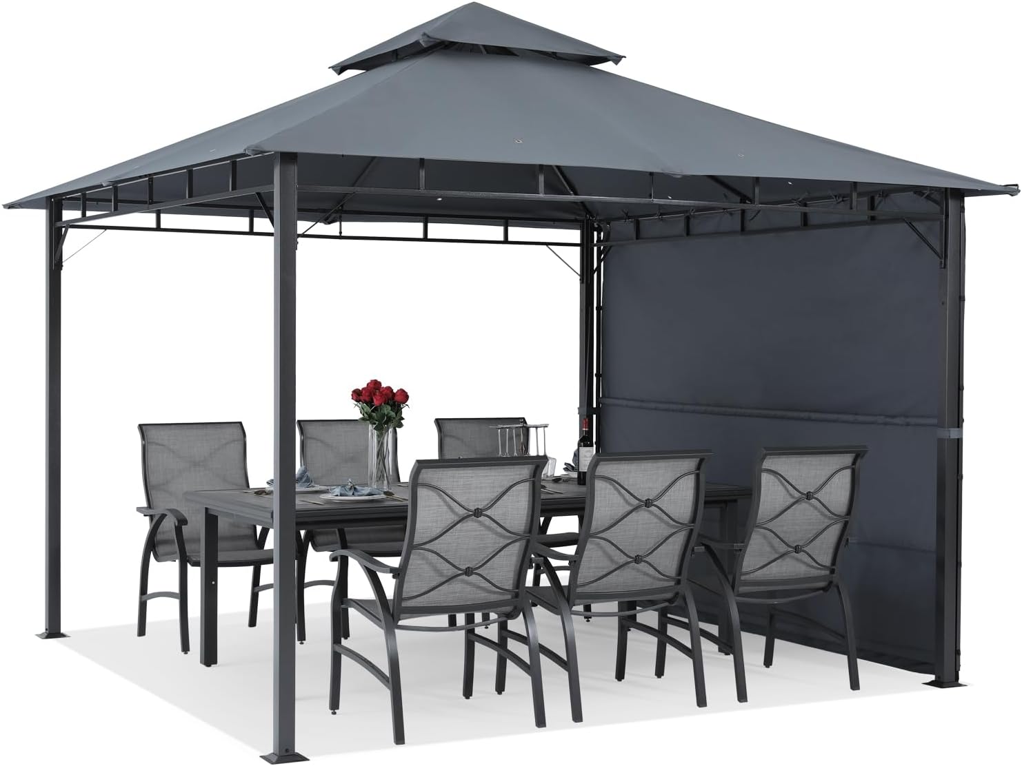 ABCCANOPY Outdoor Patio Gazebo 10x10 with Extra Awning Shade