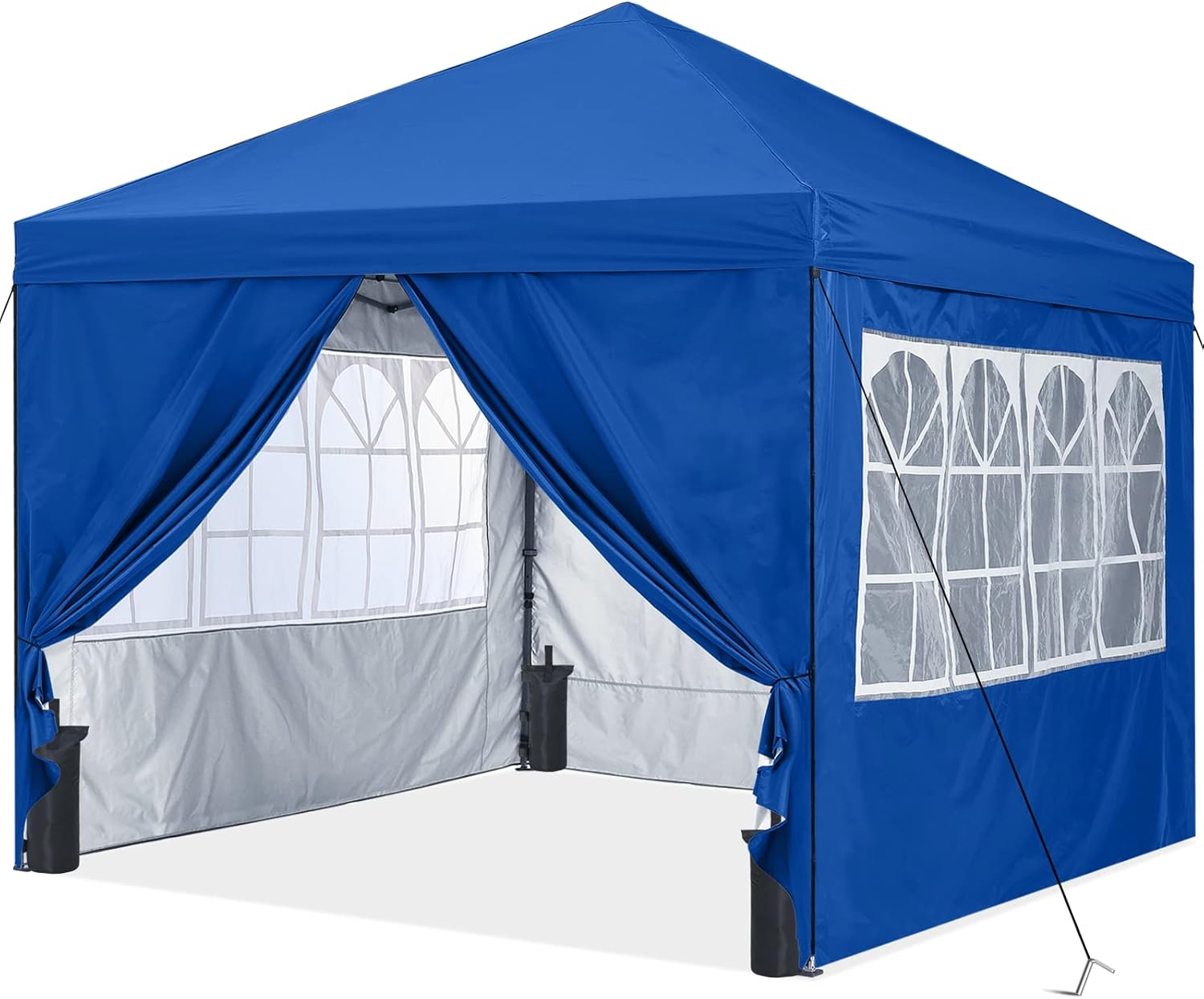 ABCCANOPY 10X10 Pop Up Canopy Tent Instant Shelter with Zipped Side Wall Church Window