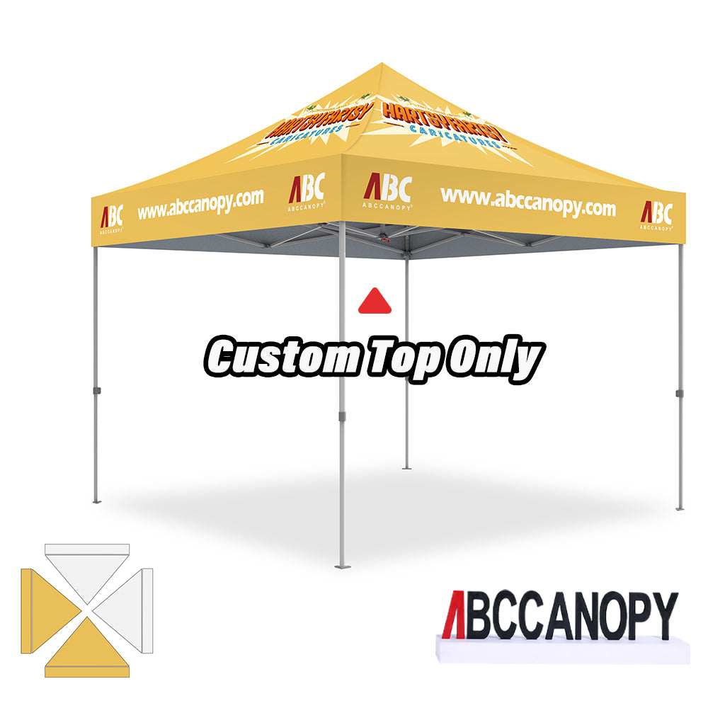 ABCCANOPY Custom Canopy Top with Logo for 8x8/10x10/10x15/10x20 Pop Up Tents