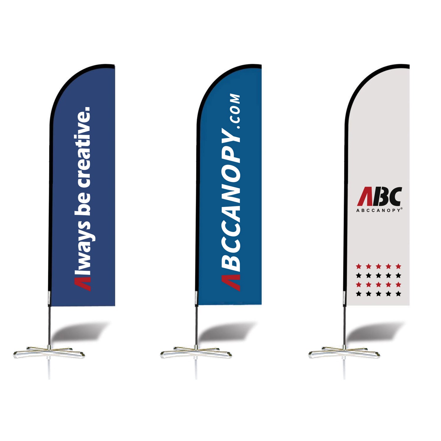 ABCCANOPY Custom Advertising Double Sided Feather Flags 8FT/10FT/12FT(1 Flag)