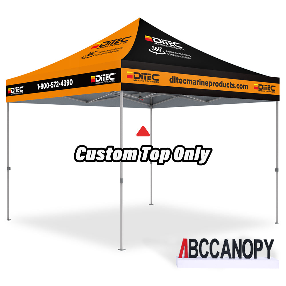 ABCCANOPY Custom Canopy Top with Logo for 8x8/10x10/10x15/10x20 Pop Up Tents-UK