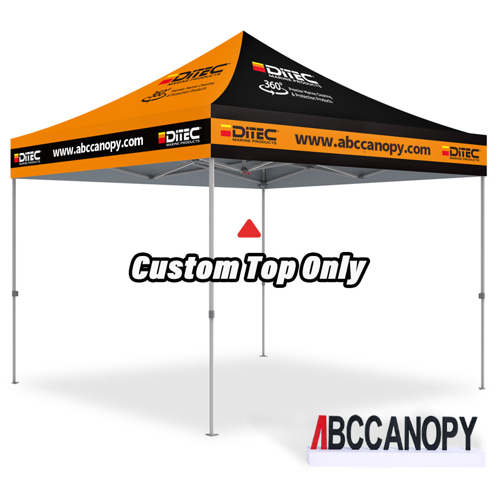 ABCCANOPY Custom Canopy Top with Logo for 8x8/10x10/10x15/10x20 Pop Up Tents