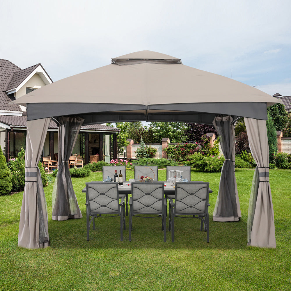 10x12 Pop Up Gazebo Canopy Soft Hardtop ABCCANOPY