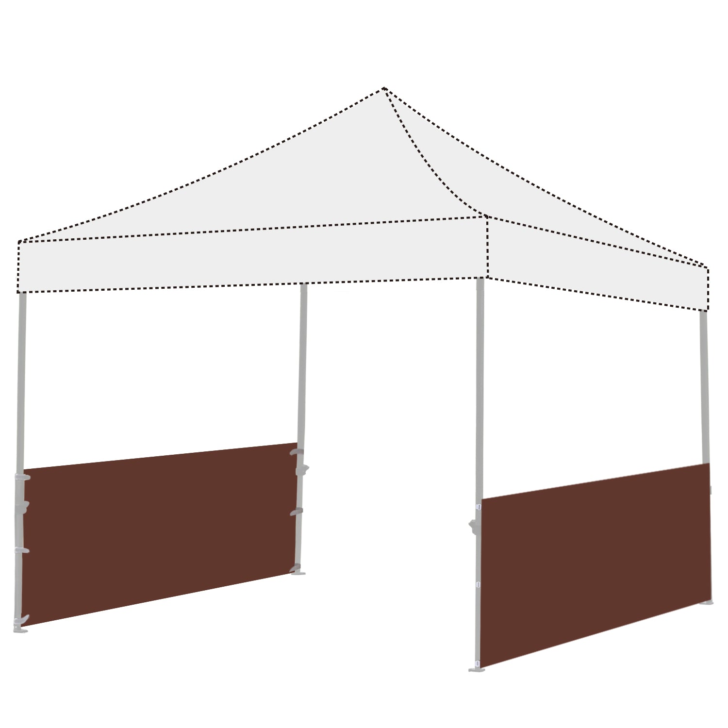 Canopies with clearance walls