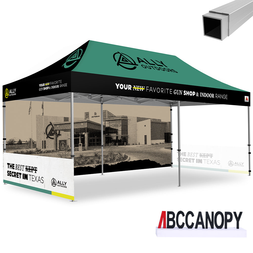 ABCCANOPY Custom Canopy Tent 10x10/10x15/10x20 Aluminum Pop Up Shelter (S3 Professional)