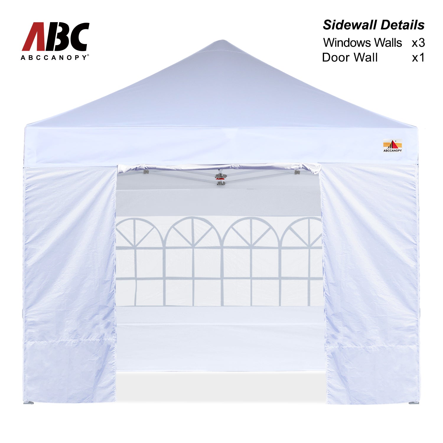 ABCCANOPY S1 Commercial Pop Up Church Canopy Tent with Window Sidewalls