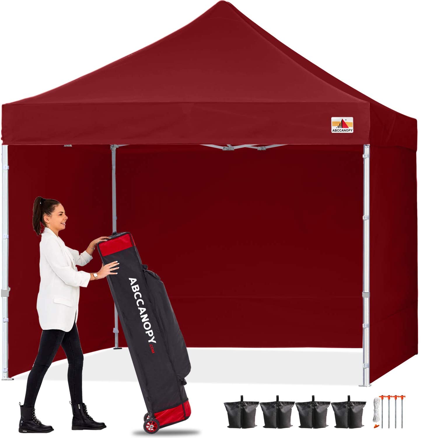 ABCCANOPY S1 Commercial Pop Up 10x10 10x15 10x20 Canopy Tent with Side ABCCANOPY